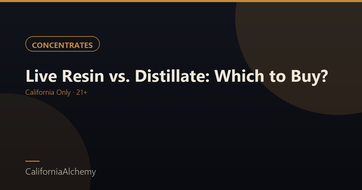 Shop Live Resin vs Distillate – Which Concentrate Should You Buy?