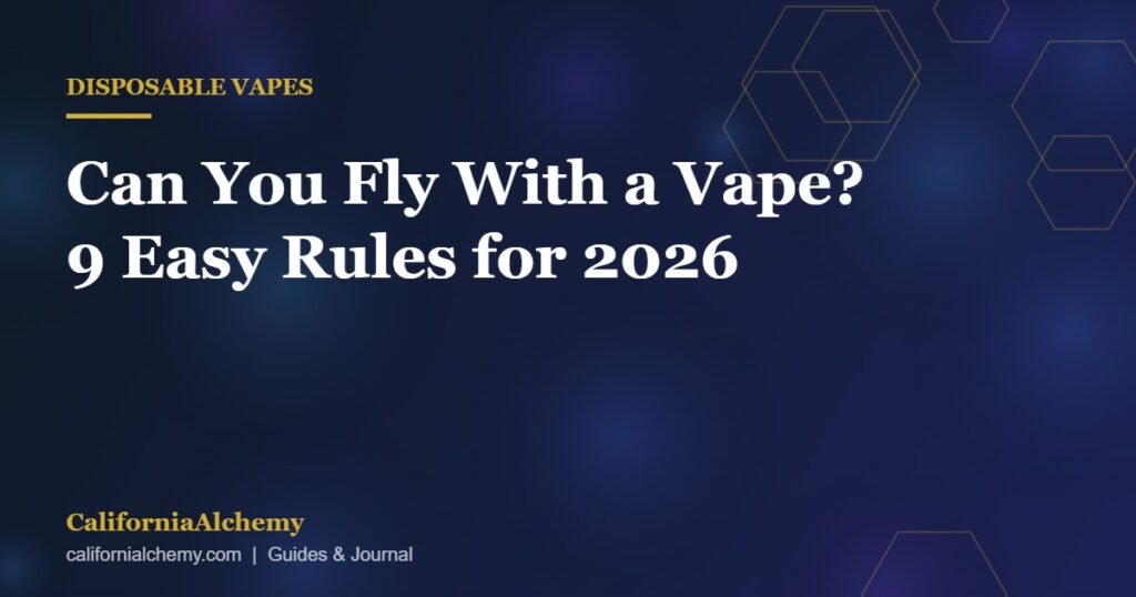 Can You Fly With a Vape? 9 Easy Rules for 2026 1 Can you fly with a vape guide cover image