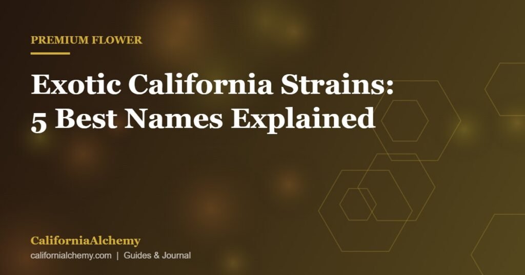 Exotic California Strains: 5 Best Names Explained 1 Exotic California strains guide cover image