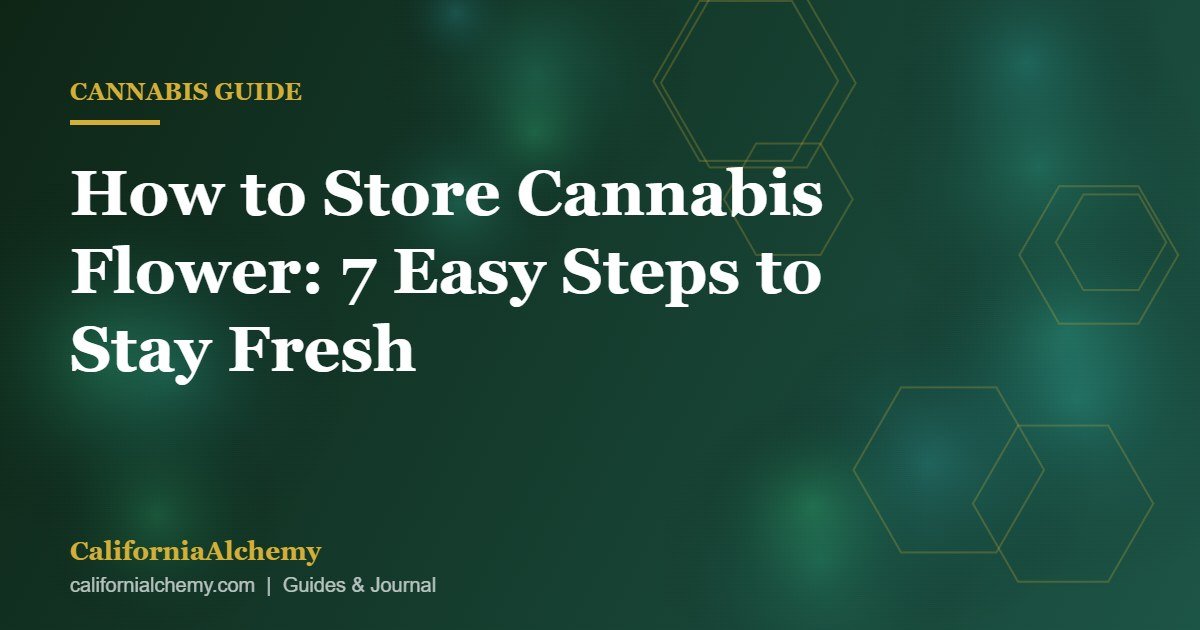 How to Store Cannabis Flower: 7 Easy Steps to Stay Fresh 2 How to store cannabis flower guide cover image