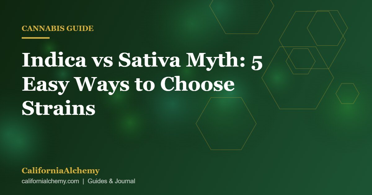 Indica vs Sativa Myth: 5 Easy Ways to Choose Strains 2 Indica vs sativa myth guide cover image
