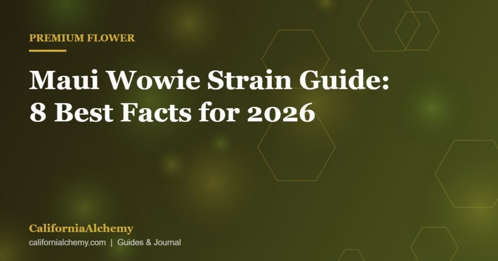 Maui Wowie Strain Guide: 8 Best Facts for 2026 1 Maui Wowie strain guide cover image