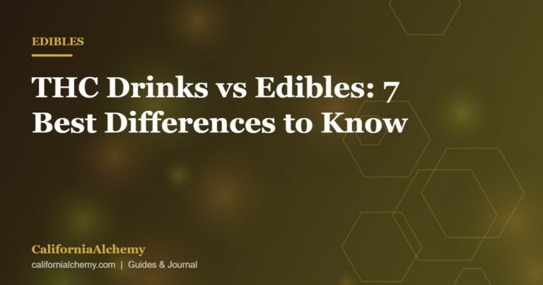 THC Drinks vs Edibles: 7 Best Differences to Know 33 THC drinks vs edibles guide cover image