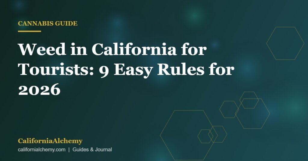 Weed in California for Tourists: 9 Easy Rules for 2026 1 Weed in California for tourists guide cover image